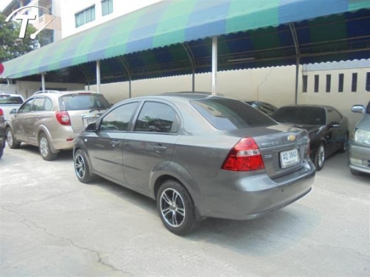 CHEVROLET AVEO 1.6 LS โฉม ปี06-12 สีเทา-ดำ เกียร์ออโต้ ติดแก๊ส LPG