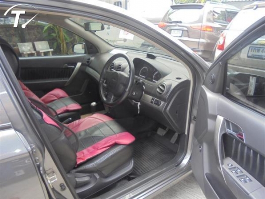 CHEVROLET AVEO 1.6 LS โฉม ปี06-12 สีเทา-ดำ เกียร์ออโต้ ติดแก๊ส LPG