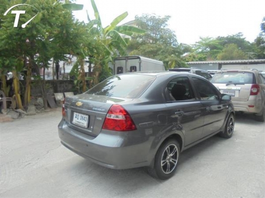 CHEVROLET AVEO 1.6 LS โฉม ปี06-12 สีเทา-ดำ เกียร์ออโต้ ติดแก๊ส LPG