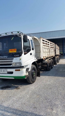 ขายรถพ่วงดัมพ์ Isuzu EURO2 เครื่อง 270 แรง ปี 47 เครื่องดำ ดัมพ์สหกิจแม่ลูก ลูก 3 เพลายัด ทะเบียนพร้อม