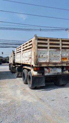 ขายรถพ่วงดัมพ์ Isuzu EURO2 เครื่อง 270 แรง ปี 47 เครื่องดำ ดัมพ์สหกิจแม่ลูก ลูก 3 เพลายัด ทะเบียนพร้อม