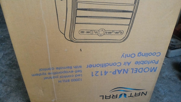 แอร์เคลื่อนที่ ขนาด 12000 BTU. ยี่ห้อ NATURAL ของใหม่แกะกล่องพร้อมใช้งานอุปกรณ์ครบ
