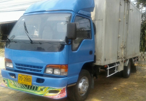 หกล้อ อีซูซุ NQR120ปี42 แอร์ พ.เวอร์ ตู้แห้งยาว5.50ม สภาพดีสวยพร้อมใช้ ทะเบียนพร้อมโอน