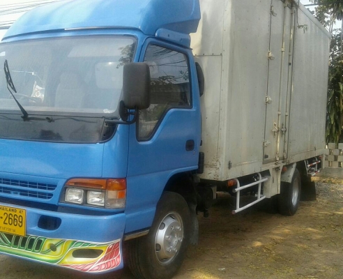 หกล้อ อีซูซุ NQR120ปี42 แอร์ พ.เวอร์ ตู้แห้งยาว5.50ม สภาพดีสวยพร้อมใช้ ทะเบียนพร้อมโอน