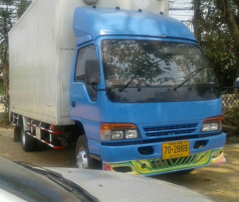 หกล้อ อีซูซุ NQR120ปี42 แอร์ พ.เวอร์ ตู้แห้งยาว5.50ม สภาพดีสวยพร้อมใช้ ทะเบียนพร้อมโอน