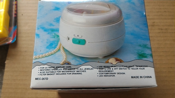 อุปกรณ์ล้างเครื่องประดับแบบสั่นด้วามความถี่สูง มีระดับให้เลือกความถี่สองระดับ