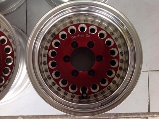 ล้อหยดน้ำ Deerfield 3 ชิ้นแท้ 15x8 ลบ13 6 รูกระบะ สวยถูก ประมูลญี่ปุ่น