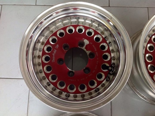 ล้อหยดน้ำ Deerfield 3 ชิ้นแท้ 15x8 ลบ13 6 รูกระบะ สวยถูก ประมูลญี่ปุ่น