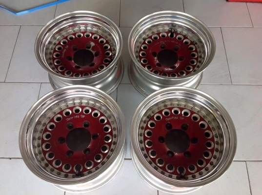ล้อหยดน้ำ Deerfield 3 ชิ้นแท้ 15x8 ลบ13 6 รูกระบะ สวยถูก ประมูลญี่ปุ่น