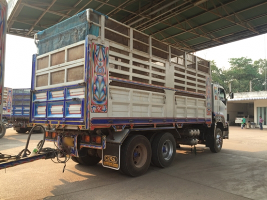 ขายรถพ่วง22ล้อ ISUZU DECA 360 ปลายปี 56 กระบะเหล็กดั้มเกษตร สภาพสวย ยางเต็ม