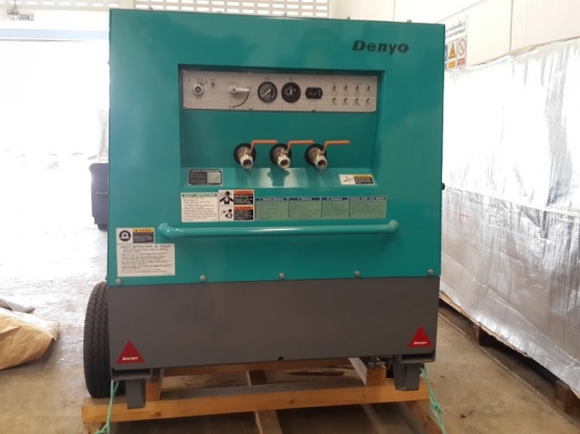 ขายเครื่อมปั๊มลมมือหนึ่งแบบล้อ ยี่ห้อ DENYO รุ่น DIS180SS2 รับประกันสินค้า 1 ปีเต็ม