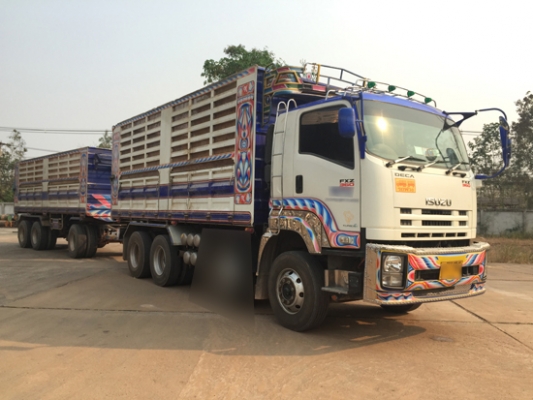 ขายรถพ่วง 22ล้อ ISUZU DECA 360 ปลายปี 56 กระบะเหล็กดั้มเกษตร สภาพสวย ยางเต็ม