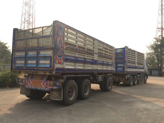 ขายรถพ่วง 22ล้อ ISUZU DECA 360 ปลายปี 56 กระบะเหล็กดั้มเกษตร สภาพสวย ยางเต็ม