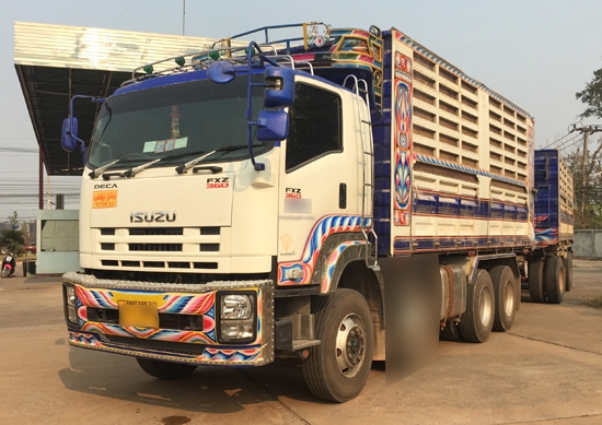 ขายรถพ่วง 22ล้อ ISUZU DECA 360 ปลายปี 56 กระบะเหล็กดั้มเกษตร สภาพสวย ยางเต็ม