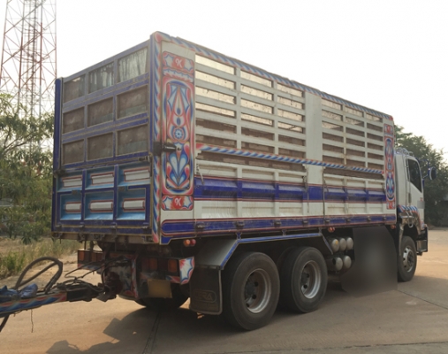 ขายรถพ่วง 22ล้อ ISUZU DECA 360 ปลายปี 56 กระบะเหล็กดั้มเกษตร สภาพสวย ยางเต็ม