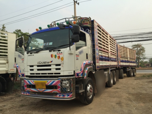 ขายรถพ่วง22ล้อ ISUZU DECA 360 ปี 57 ดั้มเหล็กคอกเกษตร สภาพเดิม สวย ยางเต็ม ไมล์ 120,xxx กม.
