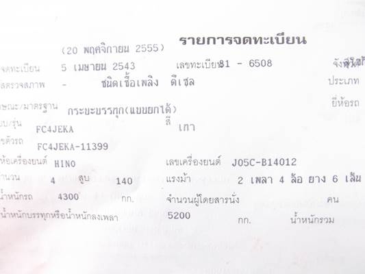 ฝากขายรถ 6 ล้อดั้มฮีโน่ FC4J  ขอขอบคุณพี่จำลอง เพชรบุรี และทีมงาน TRUCK 2HAND ครับ