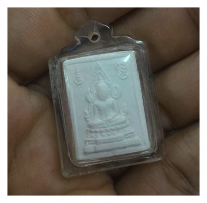 พระคำข้าว ผงจักรพรรดิ์ หลวงปู่ดู่ หลวงตาม้า เลี่ยมกรอบสวย