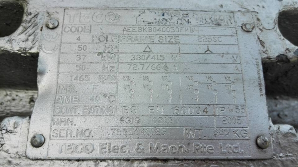 ปั้มน้ำหอยโข่ง EBARA ใบพัดทองเหลือง เข้า 8"- 6" มอเตอร์ TECO 50 HP. สภาพสวยวิ่งเงียบพร้อมใช้งานมาเทสก่อนได้!!