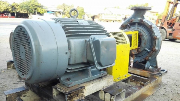 ปั้มน้ำหอยโข่ง EBARA ใบพัดทองเหลือง เข้า 5"- 4" ชนมอเตอร์ TECO 30 HP. สภาพสวยวิ่งเงียบพร้อมใช้งานมาเทสก่อนได้!!