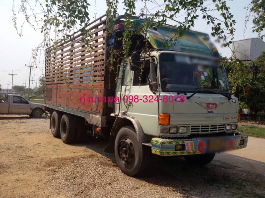 ขายรถบรรทุกสิบล้อ Hino FL187LA เครื่อง Ho7c-185 แรง กระบะไม่ดัมพ์ ปี 33 ทะเบียนพร้อม