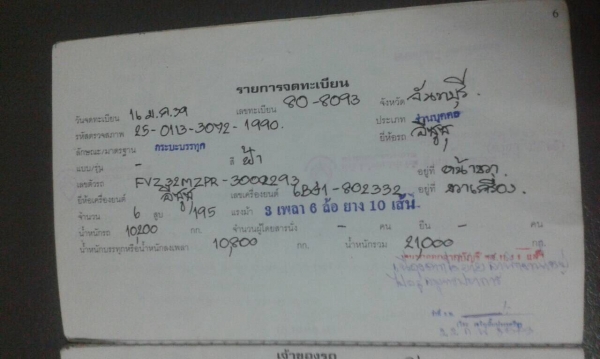 10 ล้อ 3 เพลา ติดเครน FVZ 195 HP