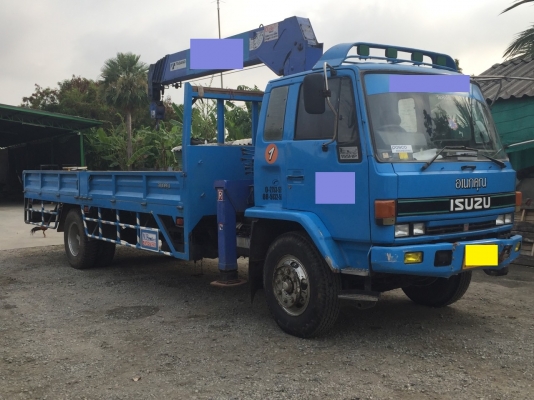 ขายรถบรรทุกหกล้อติดเครน 5 ตัน 5 ท่อน สภาพพร้อมใช้