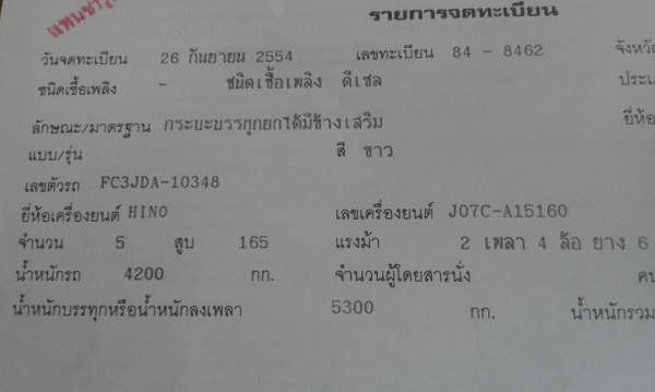 ขาย  ฮีโน่ดั้ม เอกสารพร้อมโอน