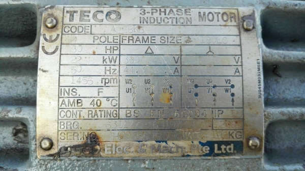 Sell> ปั้มน้ำหอยโข่ง EBARA ใบพัดทองเหลือง เข้า 5"- 4" ชนมอเตอร์ TECO 30 HP. สภาพสวยวิ่งเงียบพร้อมใช้งานมาเทสก่อนได้!!