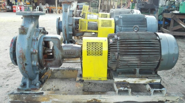 Sell> ปั้มน้ำหอยโข่ง EBARA ใบพัดทองเหลือง เข้า 5"- 4" ชนมอเตอร์ TECO 20 HP. สภาพสวยวิ่งเงียบพร้อมใช้งานมาเทสก่อนได้!!