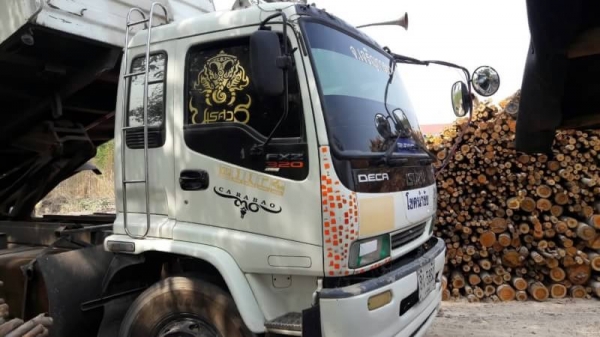 ขายรถบรรทุกพ่วงดัมพ์ ISUZU เครื่อง 320 แรง ปี 49 แม่ลูกดัมพ์สามมิตร ลูก 3 เพลาแท้