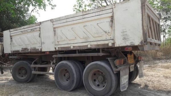 ขายรถบรรทุกพ่วงดัมพ์ ISUZU เครื่อง 320 แรง ปี 49 แม่ลูกดัมพ์สามมิตร ลูก 3 เพลาแท้