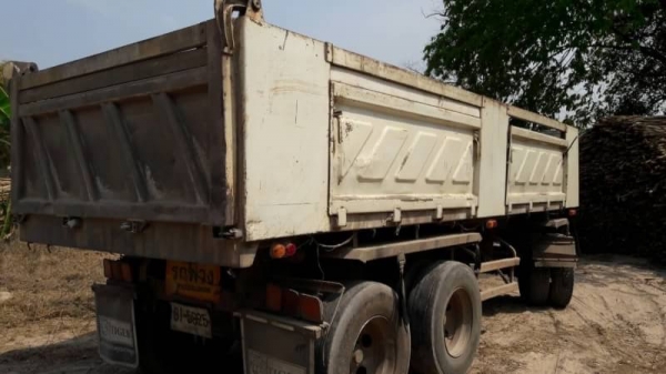 ขายรถบรรทุกพ่วงดัมพ์ ISUZU เครื่อง 320 แรง ปี 49 แม่ลูกดัมพ์สามมิตร ลูก 3 เพลาแท้