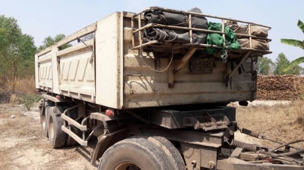 ขายรถบรรทุกพ่วงดัมพ์ ISUZU เครื่อง 320 แรง ปี 49 แม่ลูกดัมพ์สามมิตร ลูก 3 เพลาแท้