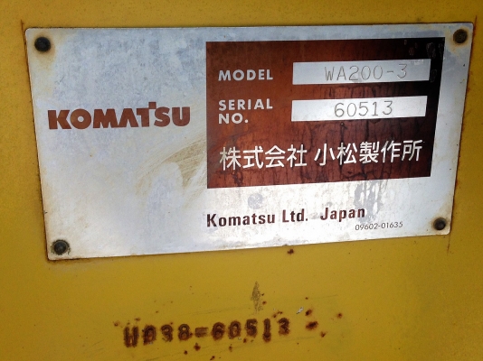 KOMATSU WA200-3 เก่าญี่ปุ่น สภาพสวย โทร.090-986-2521 อ๊อบ KOMATSU WA200-3 เก่าญี่ปุ่น สภาพสวย โทร.090-986-2521 อ๊อบ