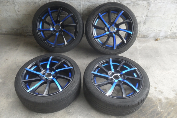 ล้อแม็ก17นิ้ว4รุ100 พร้อมยาง สวยๆ 4 ล้อ ราคา 6750 บาท