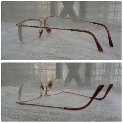 แว่นสายตายาววินเทจฟรานซ์ สองกษัตริย์ โกลด์ฟิลด์  Essilor handmade in France