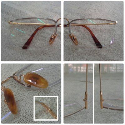 แว่นสายตายาววินเทจฟรานซ์ สองกษัตริย์ โกลด์ฟิลด์  Essilor handmade in France