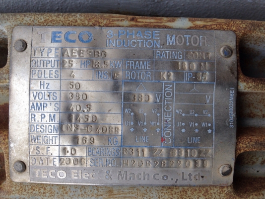 ขายปั้มน้ำหอยโข่ง Teral ใบพัดทองเหลือง เข้า 5นิ้ว ออก 4นิ้ว พร้อมมอเตอร์ 25HP. 1450 rpm. 380V สภาพดีวิ่งนิ่ม พร้อมใช้งาน ขายปั้มน้ำหอยโข่ง Teral ใบพัดทองเหลือง เข้า 5นิ้ว ออก 4นิ้ว พร้อมมอเตอร์ 25HP. 1450 rpm. 380V สภาพดีวิ่งนิ่ม พร้อมใช้งาน