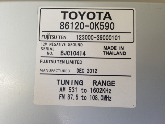 วิทยุ Toyota Vigo Champ ตัวพิเศษ 50ปี เล่น CD MP3 USB ต่อ AUX ได้เลย สภาพใหม่มาก ไม่เคยซ่อม ราคาไม่แพง