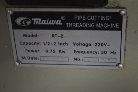 เครื่องต๊าปเกลียว Maiwa จากประเทศเกาหลี 220 Volt