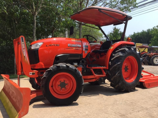 ขายรถไถ Kubota L4708(4WD) พร้อมใบมีดและเครื่องตัดหญ้าช้าง1.4ม. รถไร่ สวยๆ พร้อมใช้งาน