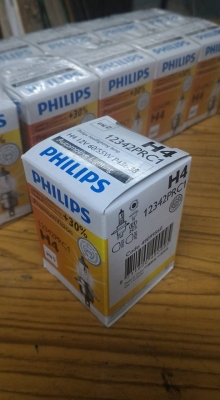 ขายหลอดไฟหน้า H4 ฟิลิปพรีเมี่ยม 60/55w สว่างกว่าเดิม30\%
