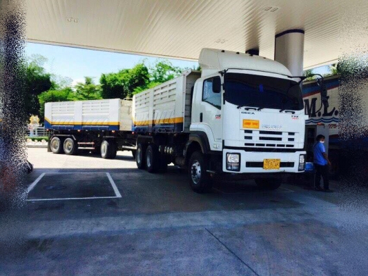 ขายรถสิบล้อ Isuzu FXZ 360พ่วงแม่ลูกดั้มสามมิตรปี56 รถสวยพร้อมใช้งาน