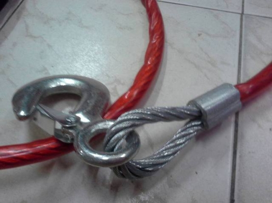 ขายสลิงลากรถขนาด0.9mm.×ยาว4เมตร พร้อมหัวนกแก้วทั้ง2ด้าน ขายสลิงลากรถขนาด0.9mm.×ยาว4เมตร พร้อมหัวนกแก้วทั้ง2ด้าน