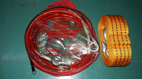 ขายสลิงลากรถขนาด0.9mm.&times;ยาว4เมตร พร้อมหัวนกแก้วทั้ง2ด้าน