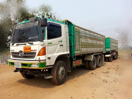 ขายสิบล้อ HINO FM1A 344 ปี54 พ่วงแม่ลูกดั้มเนียม อู่ ST  รถสวยพร้อมใช้งาน