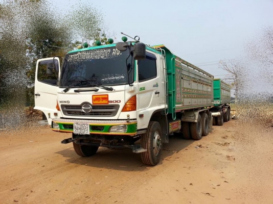 ขายสิบล้อ HINO FM1A 344 ปี54 พ่วงแม่ลูกดั้มเนียม อู่ ST  รถสวยพร้อมใช้งาน