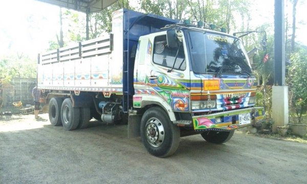 ขายรถบรรทุกสิบล้อดัมพ์ Mitsubishi M6 FN627 เครื่อง 240 แรง 2 เพลา กระบะดัมพ์มิเนียม ทะเบียนพร้อม