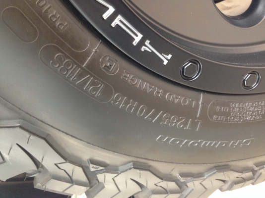 ขายล้อ lenso max1 16x9 +ยางbf ko2.  265/70/16 ใส่2อาทิตย์